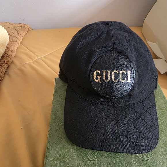 Authentic Gucci Black Logo Cap